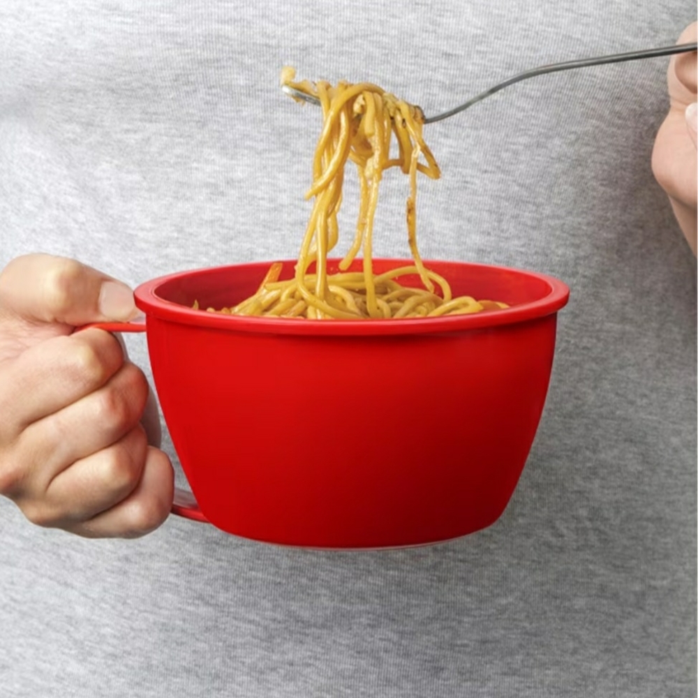 Sistema Set of 4 Microwave Noodle Bowls Red - Picture 3 of 6
